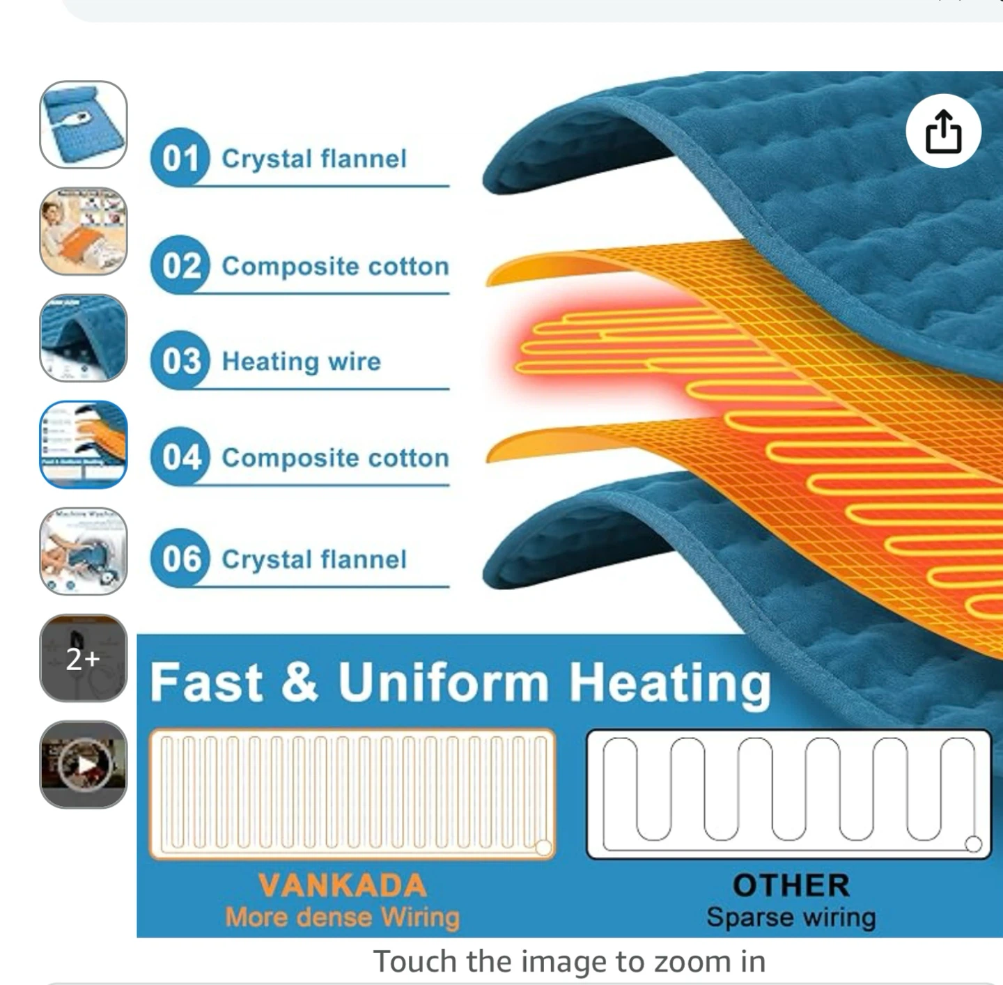Electric rectangular Heating Pads for aches & pains - photo 4