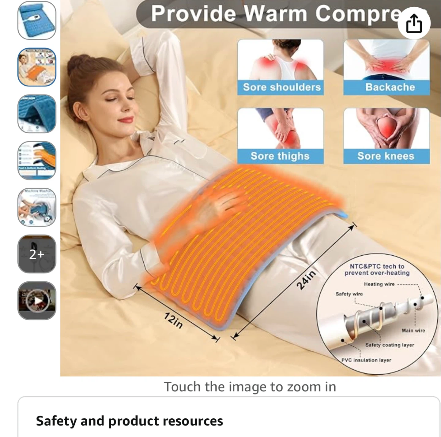 Electric rectangular Heating Pads for aches & pains - photo 3