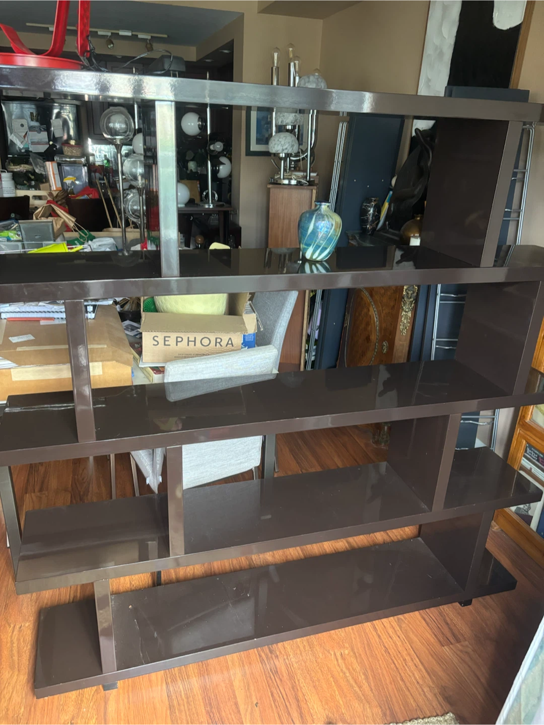 Brown modern bookshelf - photo 2