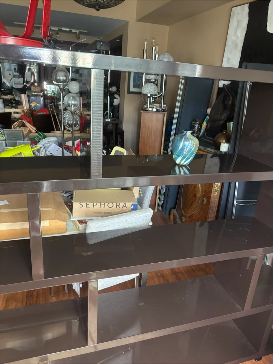 Brown modern bookshelf - photo 3
