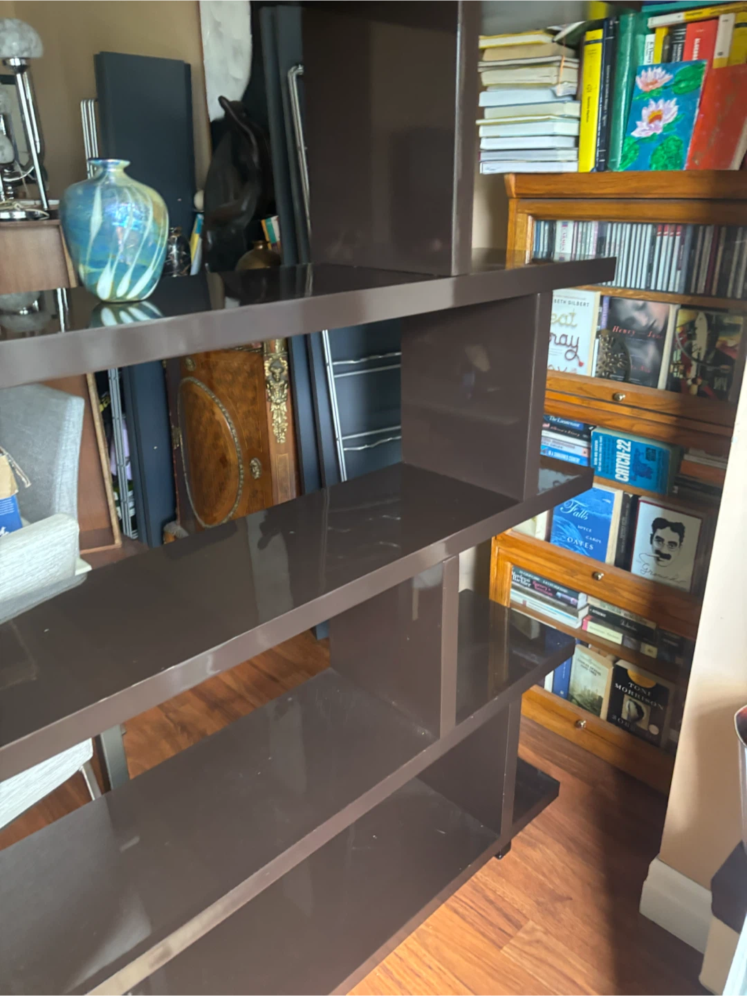Brown modern bookshelf - photo 5