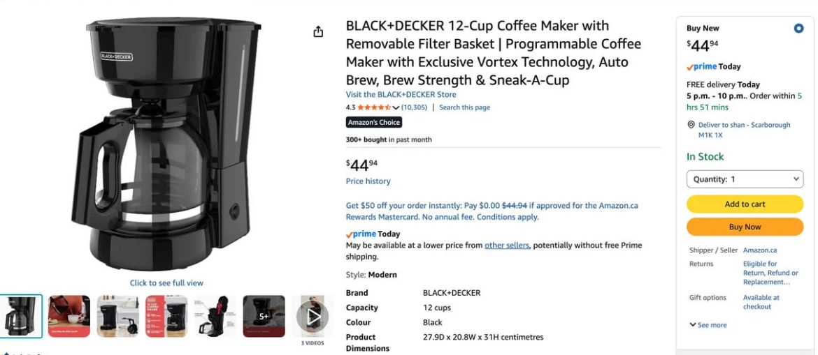BLACK+DECKER 12-Cup Coffee Maker - photo 3