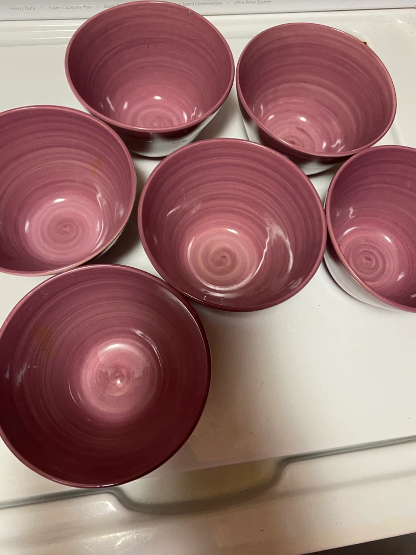IKEA Deep Pink Serving Bowls Set of six