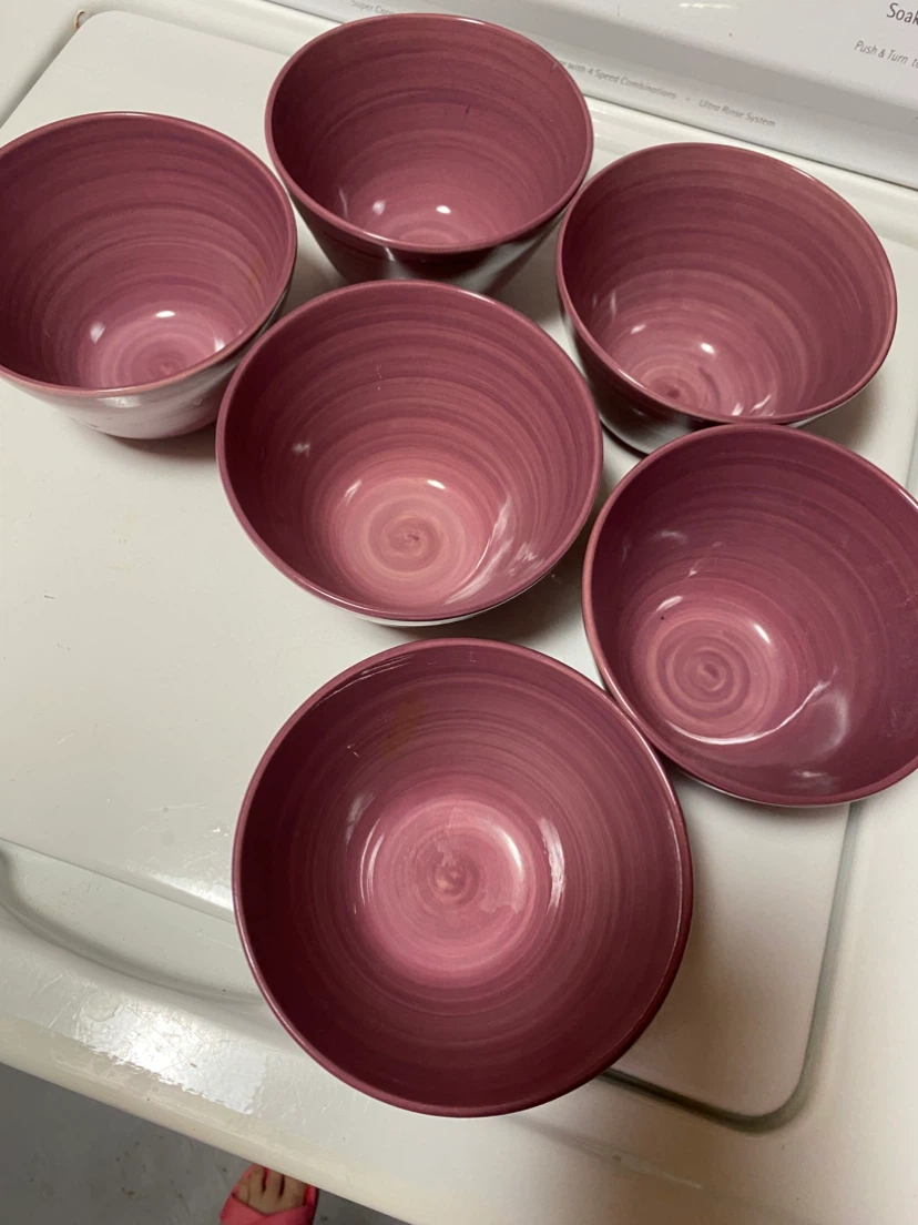 IKEA Deep Pink Serving Bowls Set of six - photo 2
