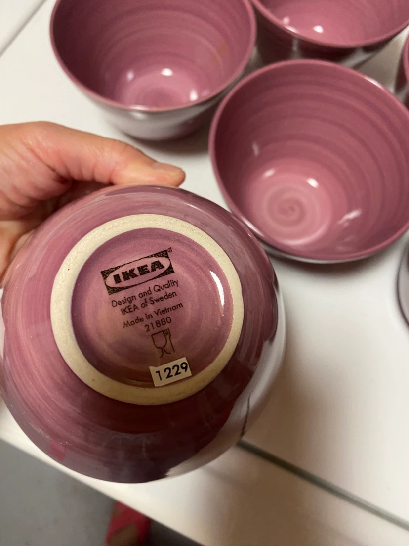 IKEA Deep Pink Serving Bowls Set of six - photo 3