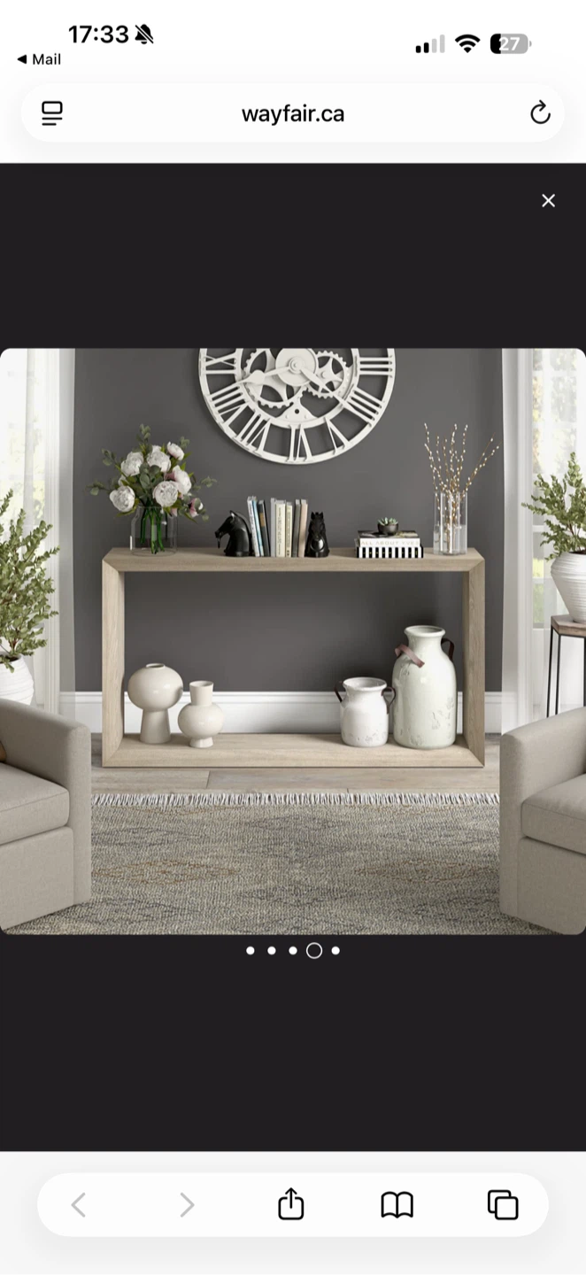 Console Table - Antiqued Grey Oak - photo 2