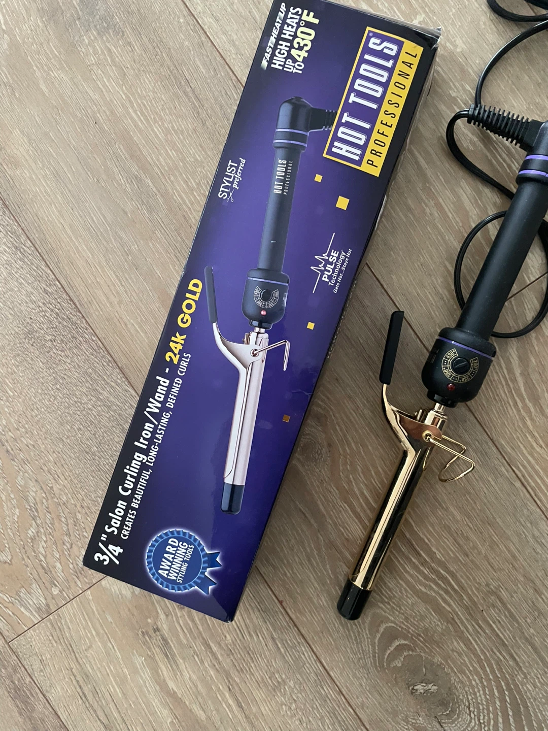 Professional 3/4" 24K Gold Curling Iron/Wand