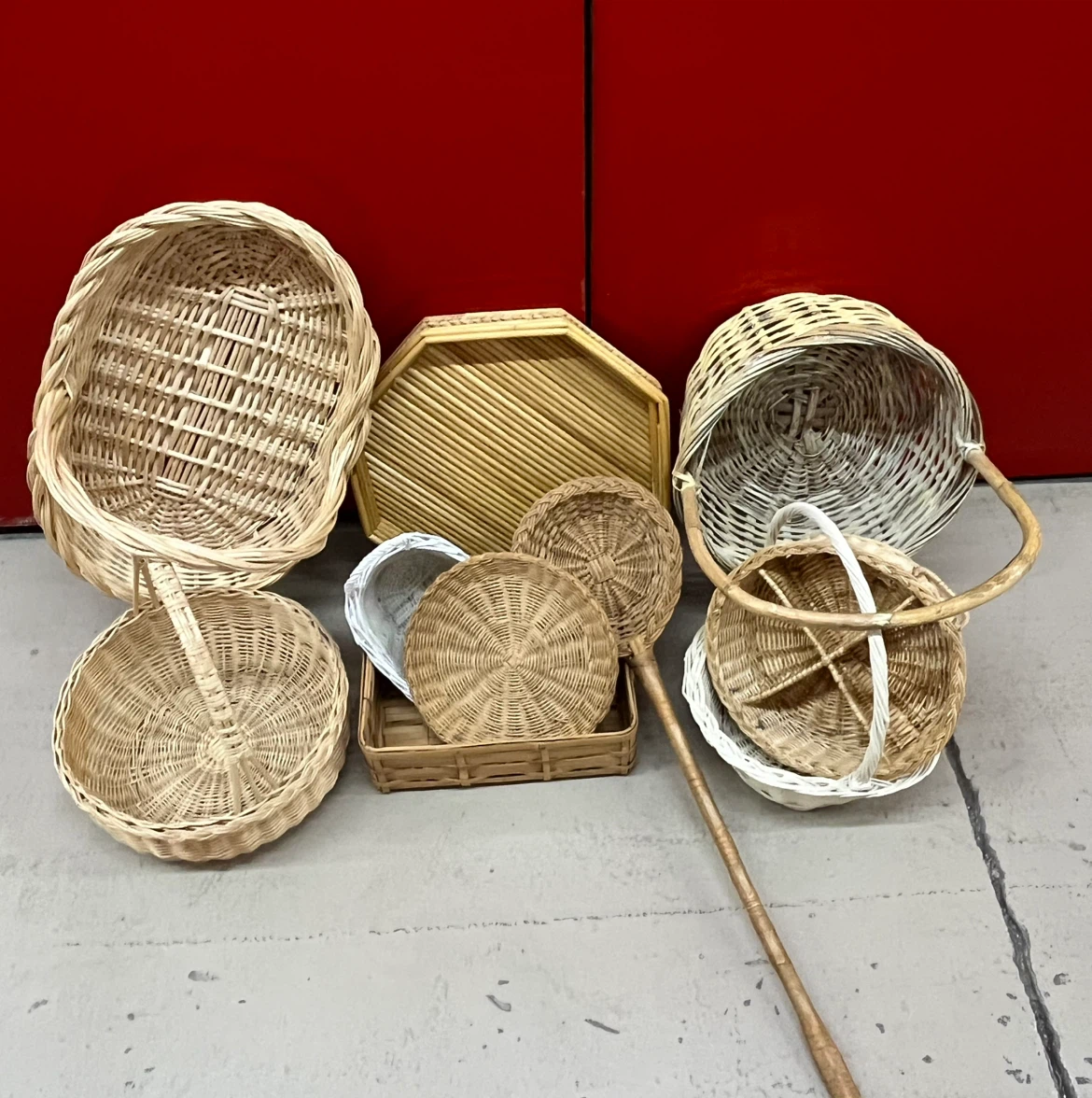 Assorted Wicker Baskets and Tray - photo 2