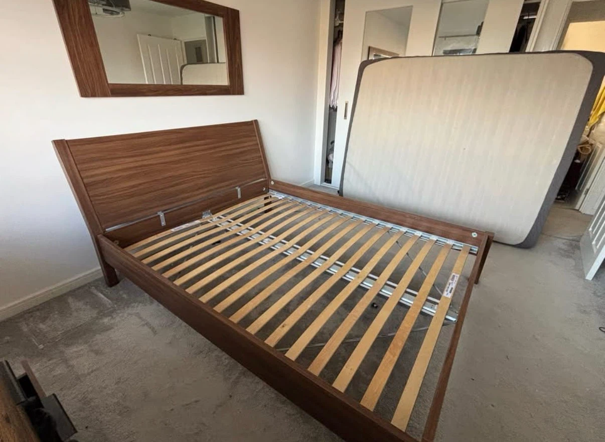 IKEA Brown Queen bed frame - photo 2