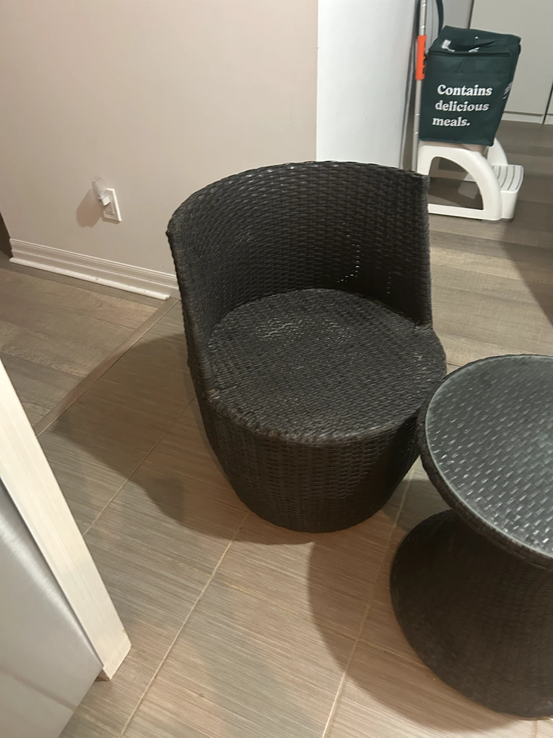3 piece dark brown outdoor furniture set - photo 3