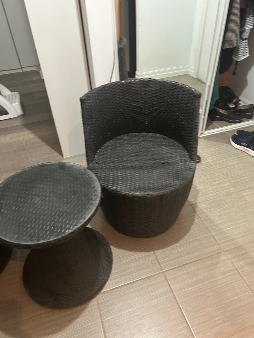 3 piece dark brown outdoor furniture set - photo 4