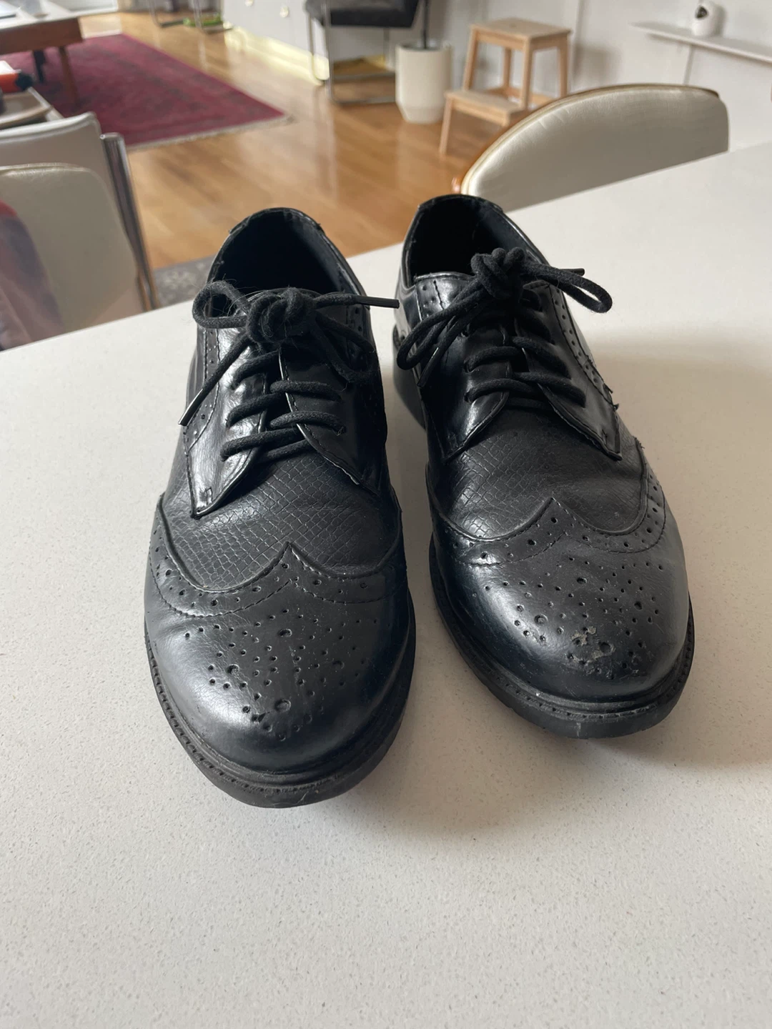 Black Brogue Wingtip Shoes - photo 4