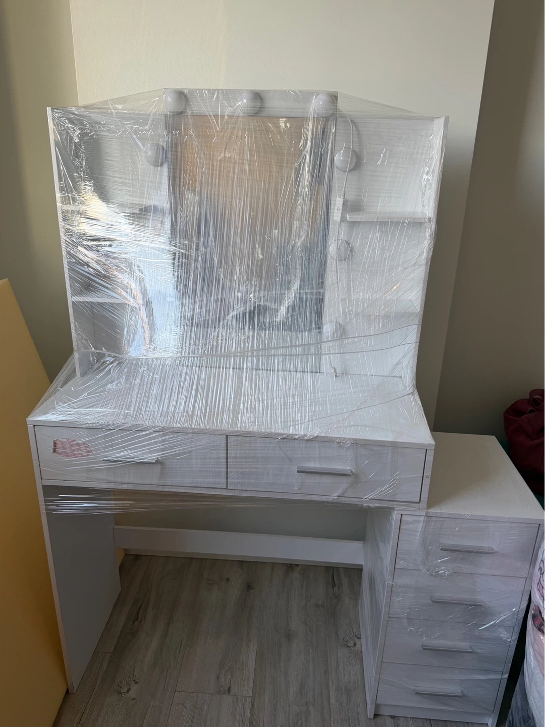 TEENFON Vanity Desk with Lights and Mirror - photo 2