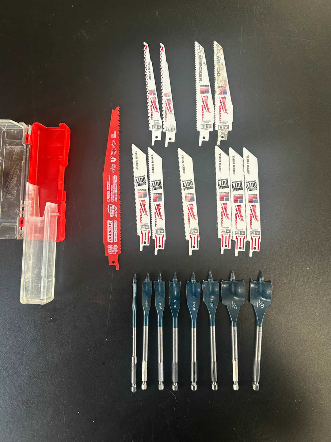 Milwaukee Sawzall Blades and Bosch Daredevil Spade Bit Set