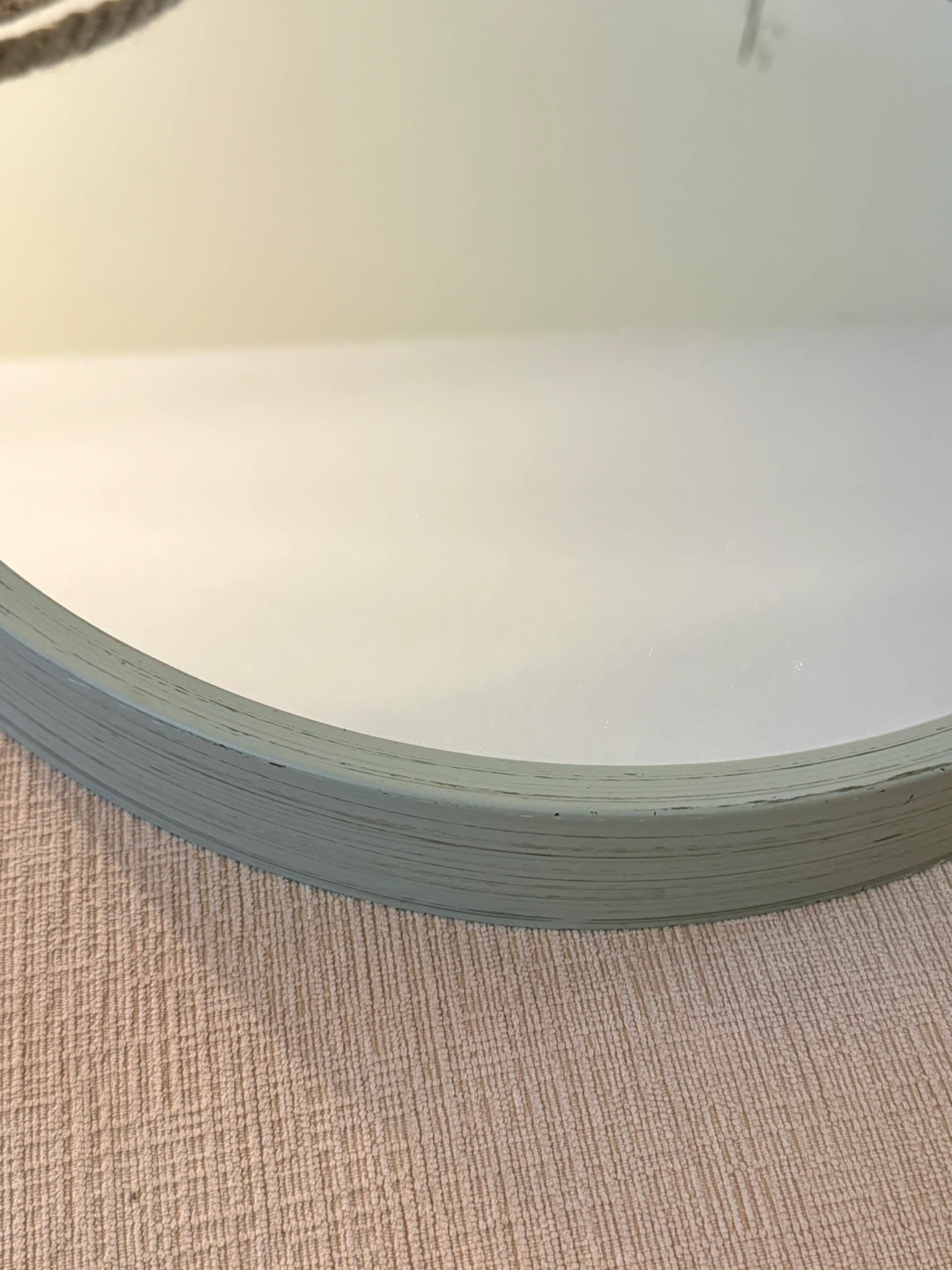 Round Wall Mirror with Rope Hanger - photo 5