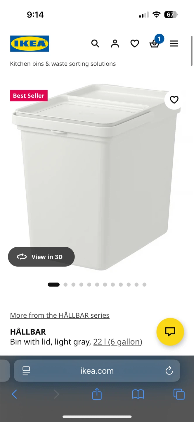 IKEA HÄLLBAR Bin with Lid - photo 2