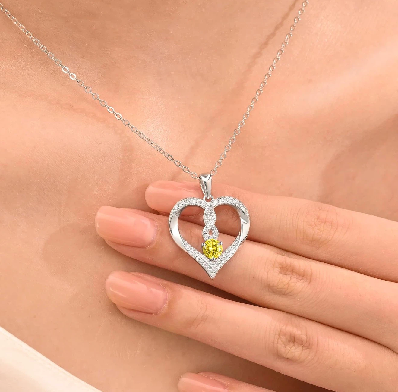 Lousia Secret Sterling Silver Infinity Heart Necklace