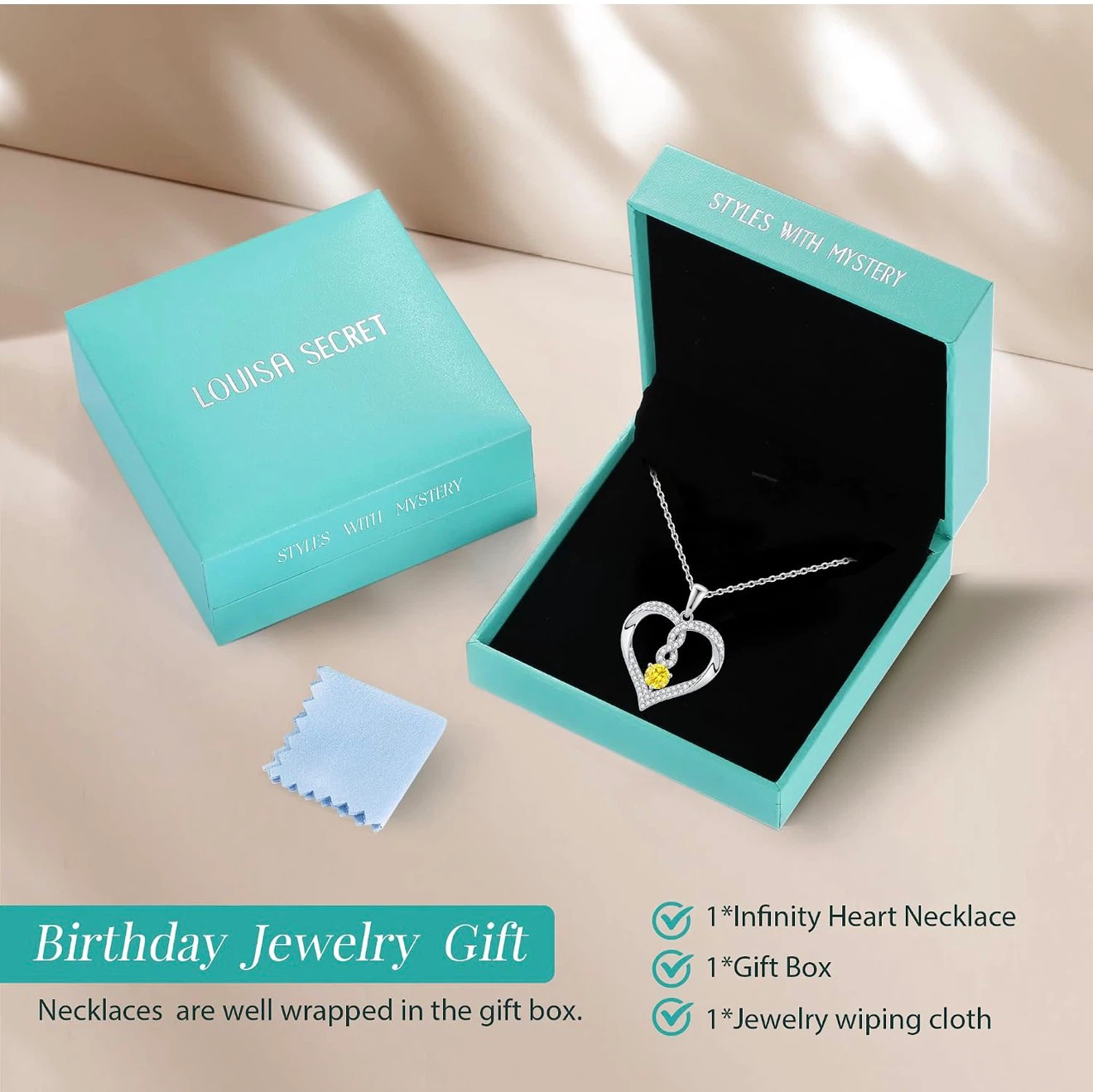 Lousia Secret Sterling Silver Infinity Heart Necklace - photo 5