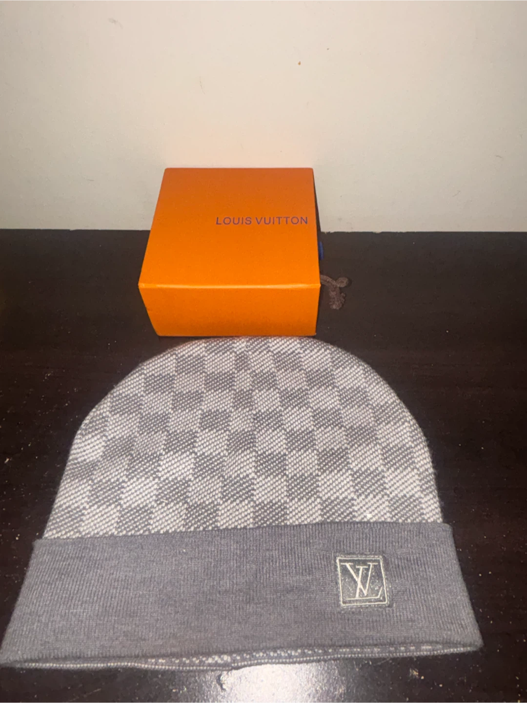 Louis Vuitton Beanie Hat - Gray Checkerboard