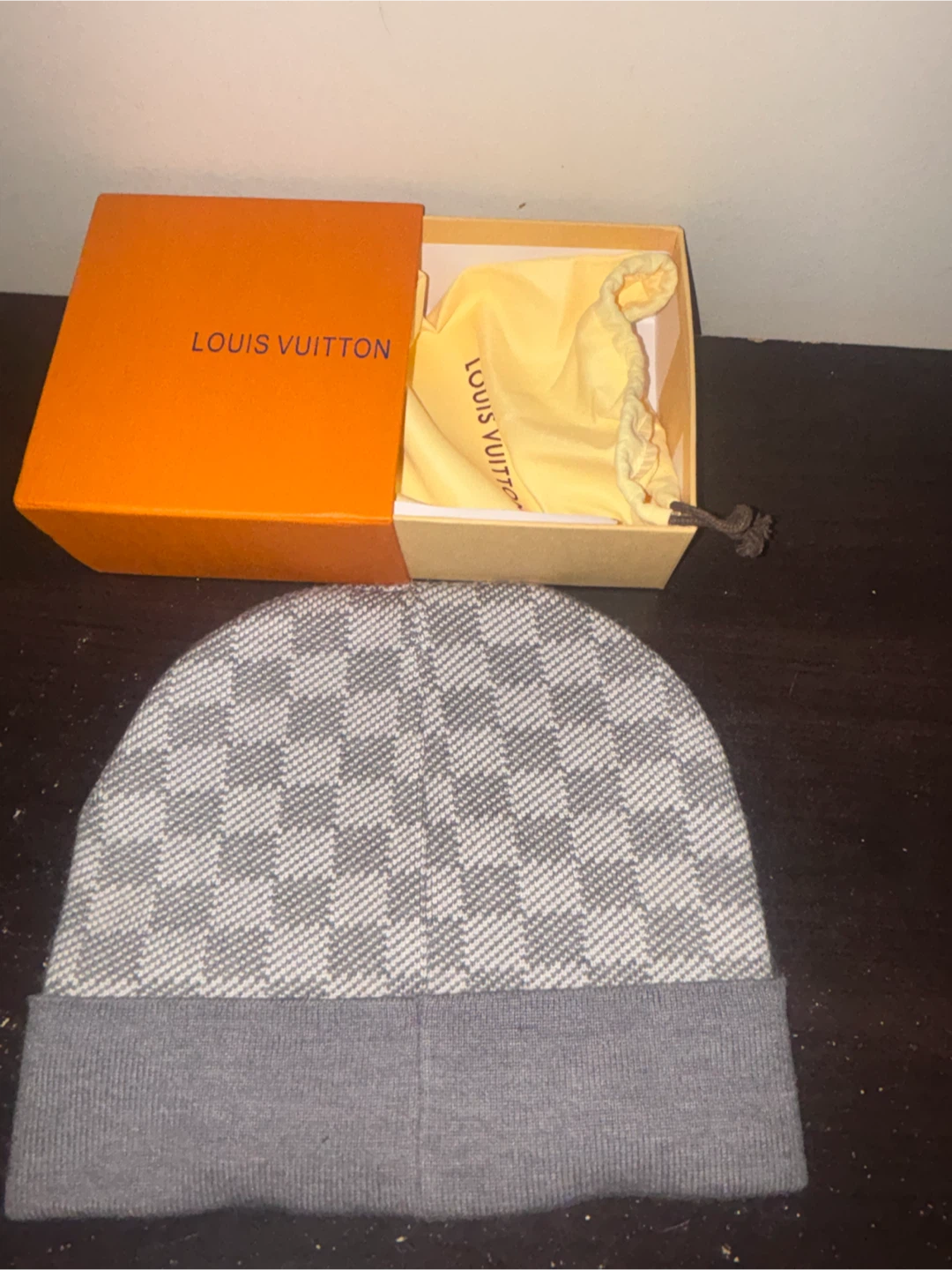 Louis Vuitton Beanie Hat - Gray Checkerboard - photo 3