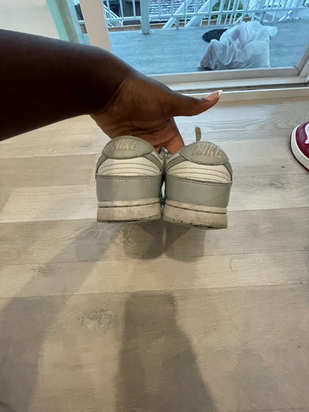 Nike Dunk Low Grey White Sneakers - photo 4