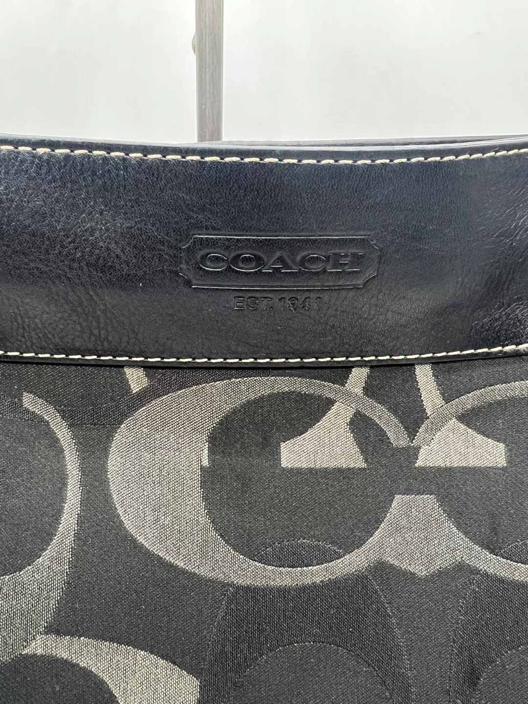Coach Zoe Convertible Black Canvas Leather Hobo - photo 2