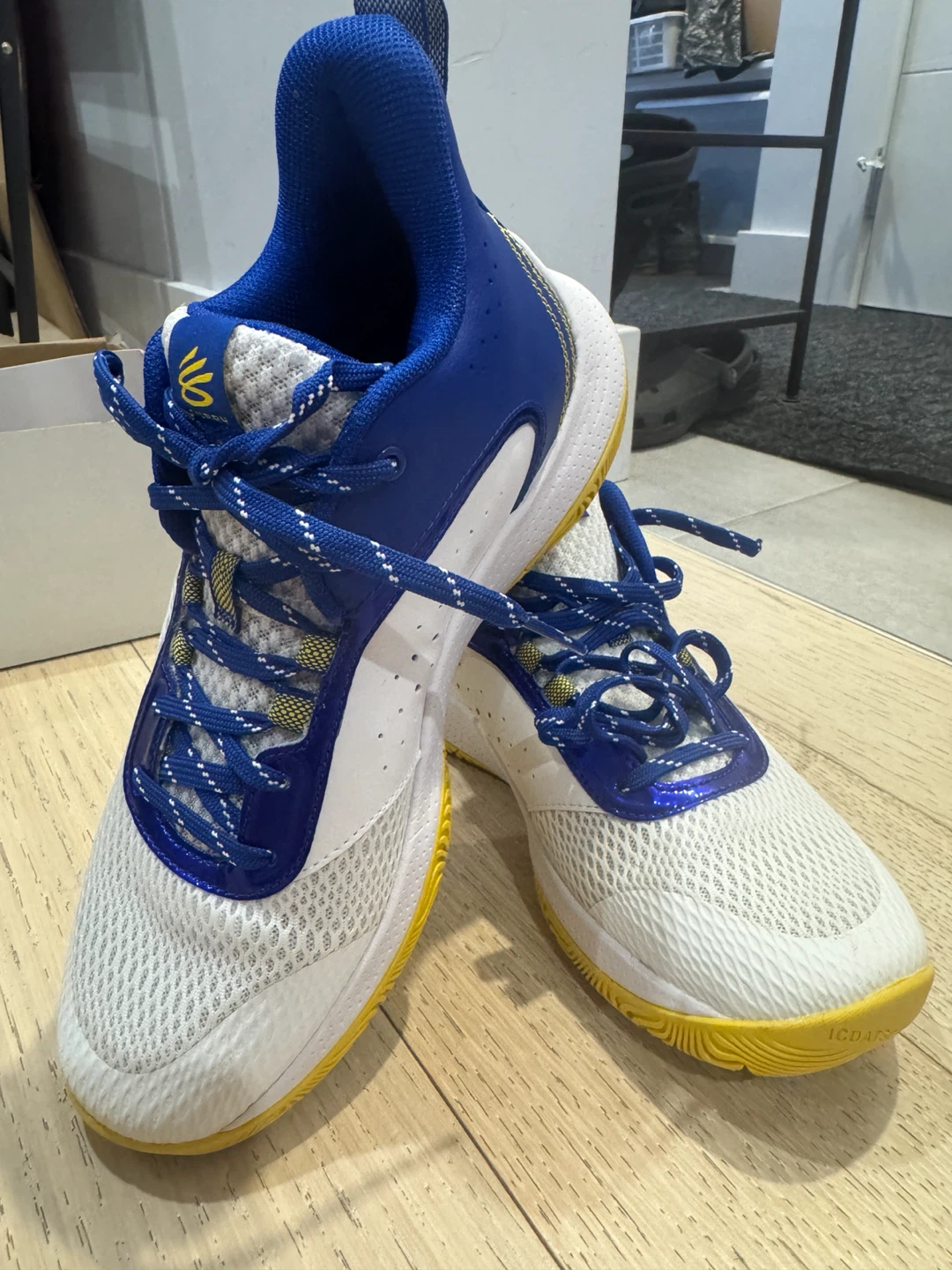 Under Armour Curry Flow 9 Shoes - Blue/White/Yellow