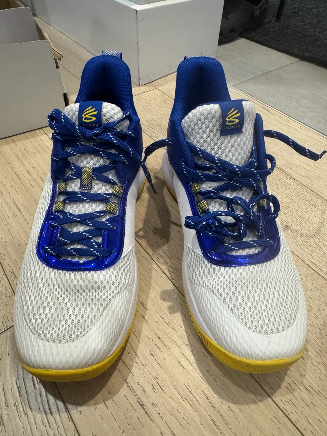 Under Armour Curry Flow 9 Shoes - Blue/White/Yellow - photo 4