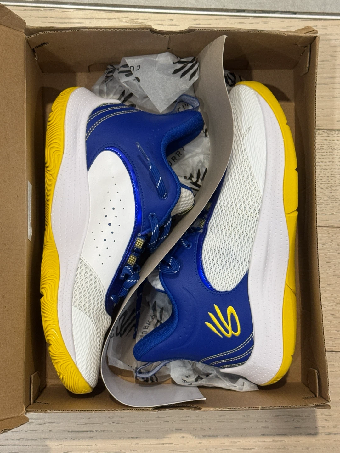Under Armour Curry Flow 9 Shoes - Blue/White/Yellow - photo 5