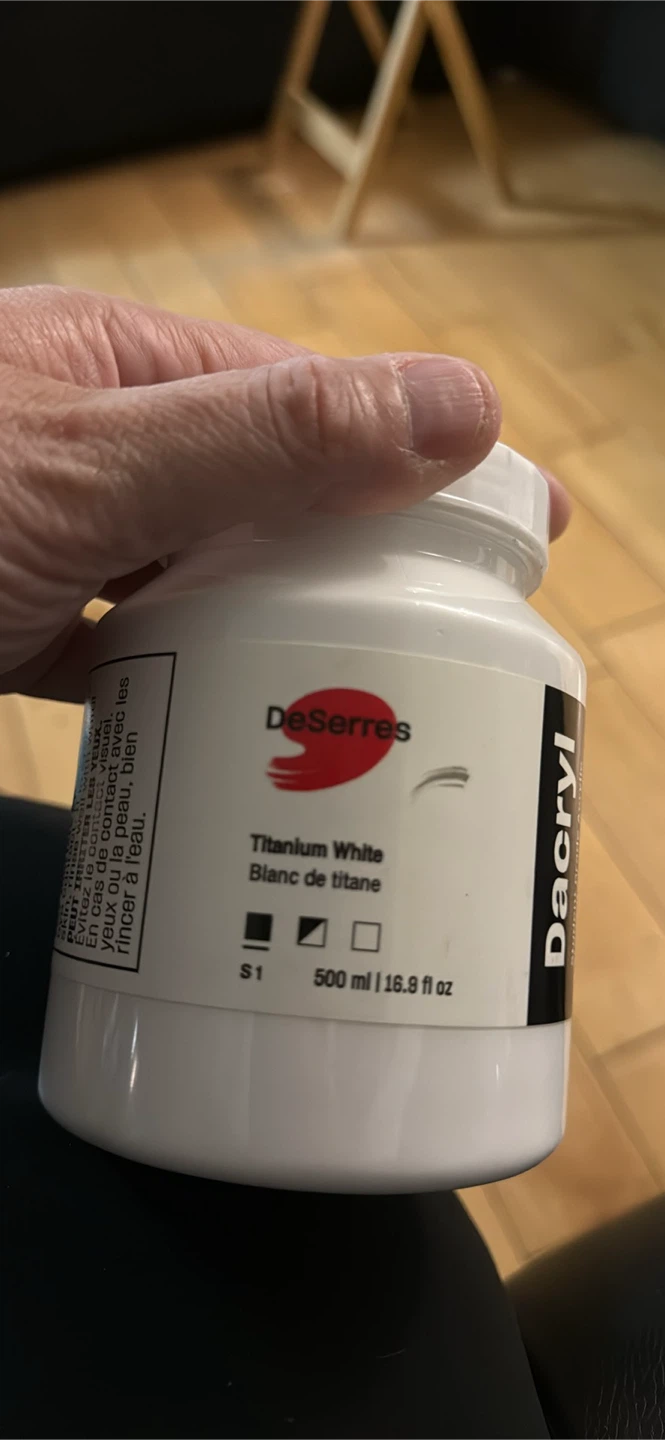 DeSerres D'Acryl Titanium White Acrylic Paint 500ml