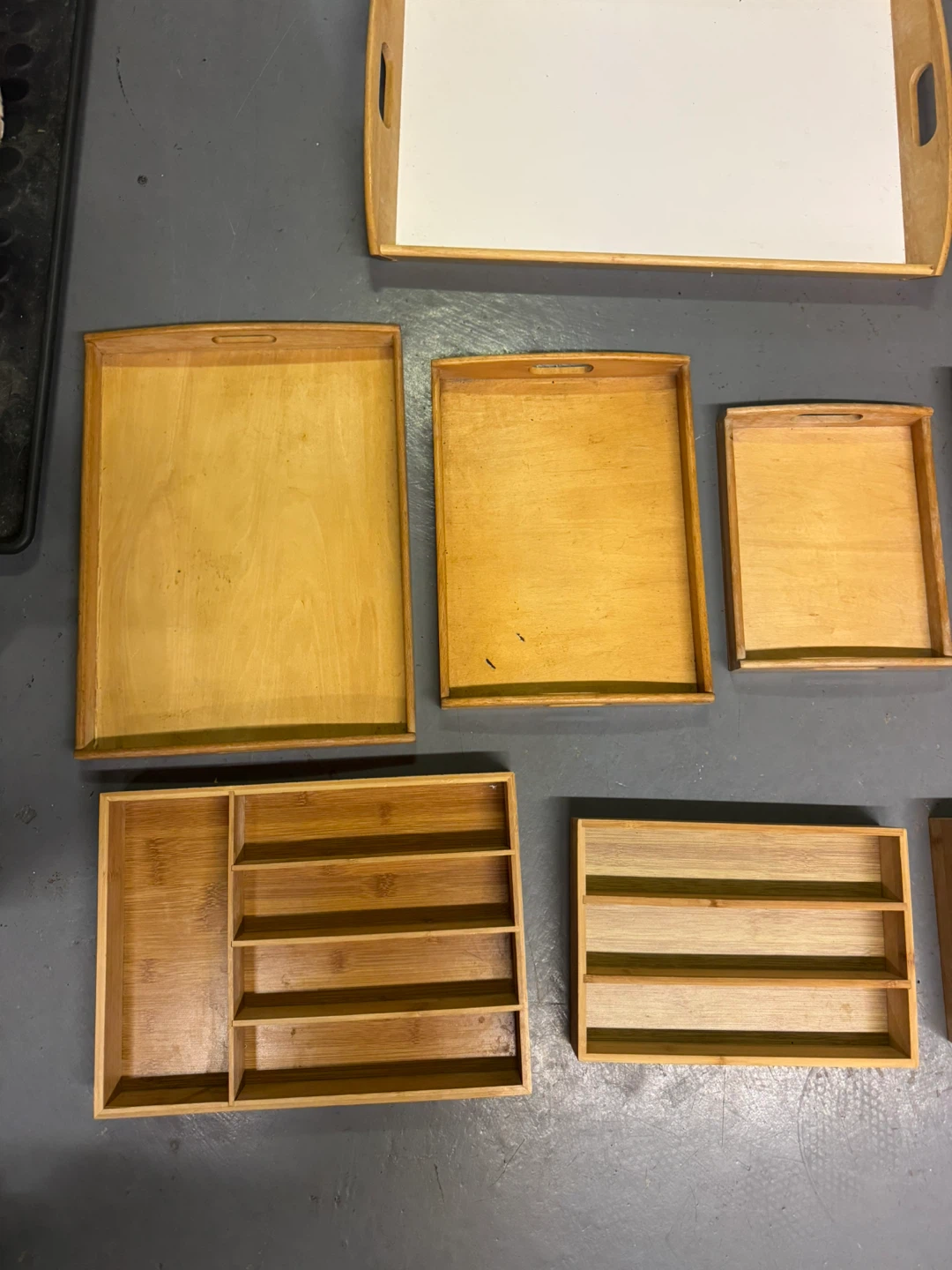 Wooden/Bamboo Serving & Organizer Trays – Set of 8 - photo 3