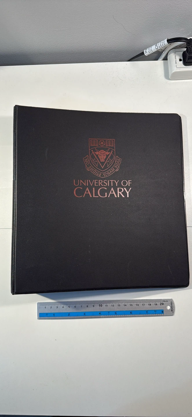 University of Calgary 3-Ring Binder - photo 4