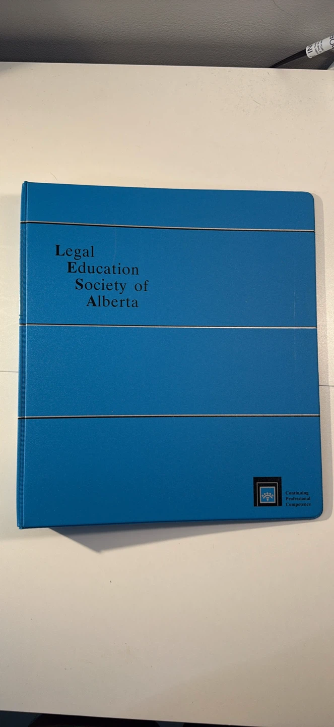 Blue Legal Education Society of Alberta Binder