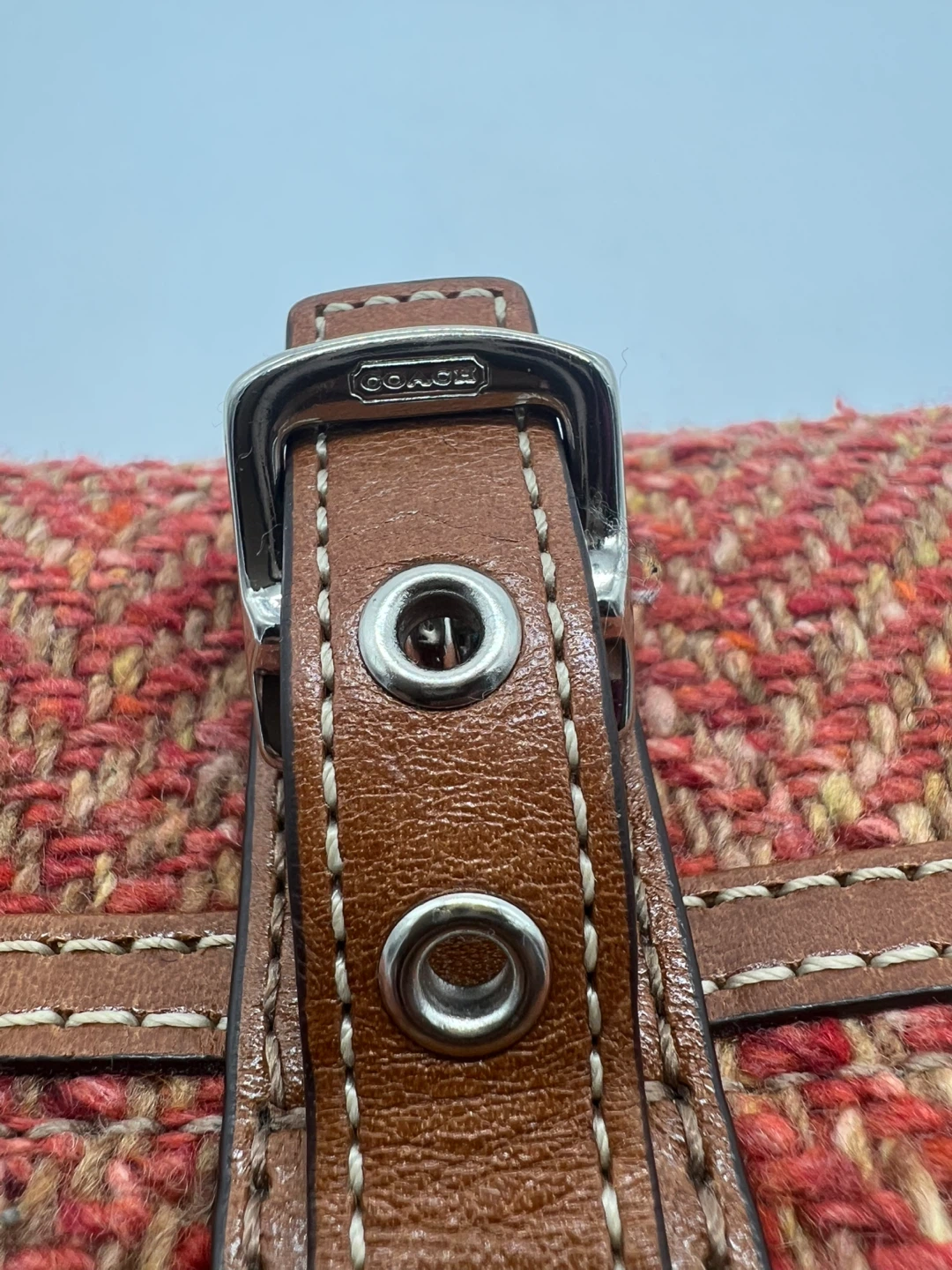 Coach Y2K Tweed Leather Trim Wristlet - photo 3