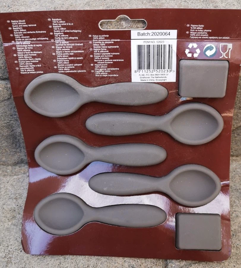 Silicone Baking Mould Spoon & Square Shapes