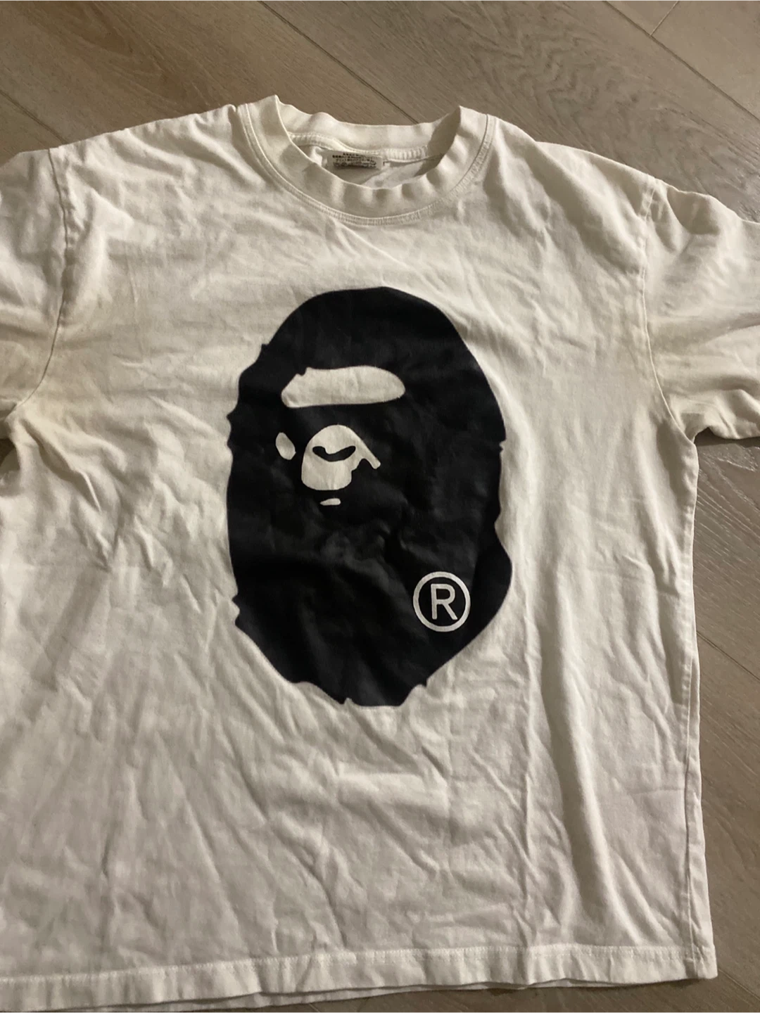 A Bathing Ape BAPE HEAD T-Shirt - White/Black - Size M