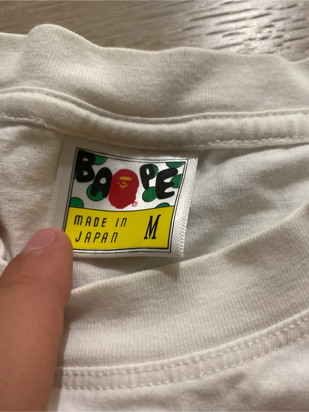 BAPE APE HEAD T-Shirt White Blue Camo Size M - photo 2