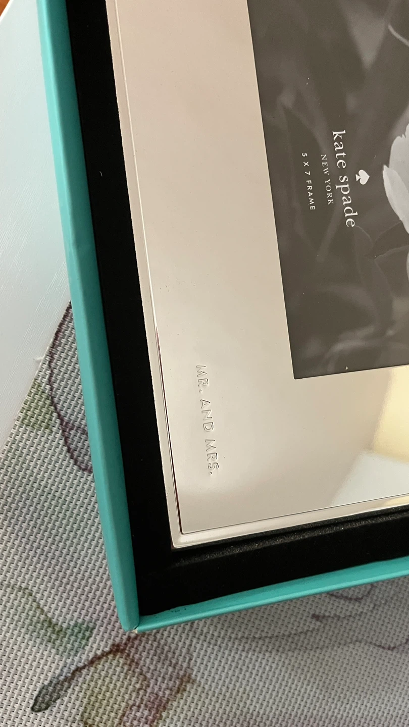Kate Spade "Mr. and Mrs." 5x7 Picture Frame - photo 3