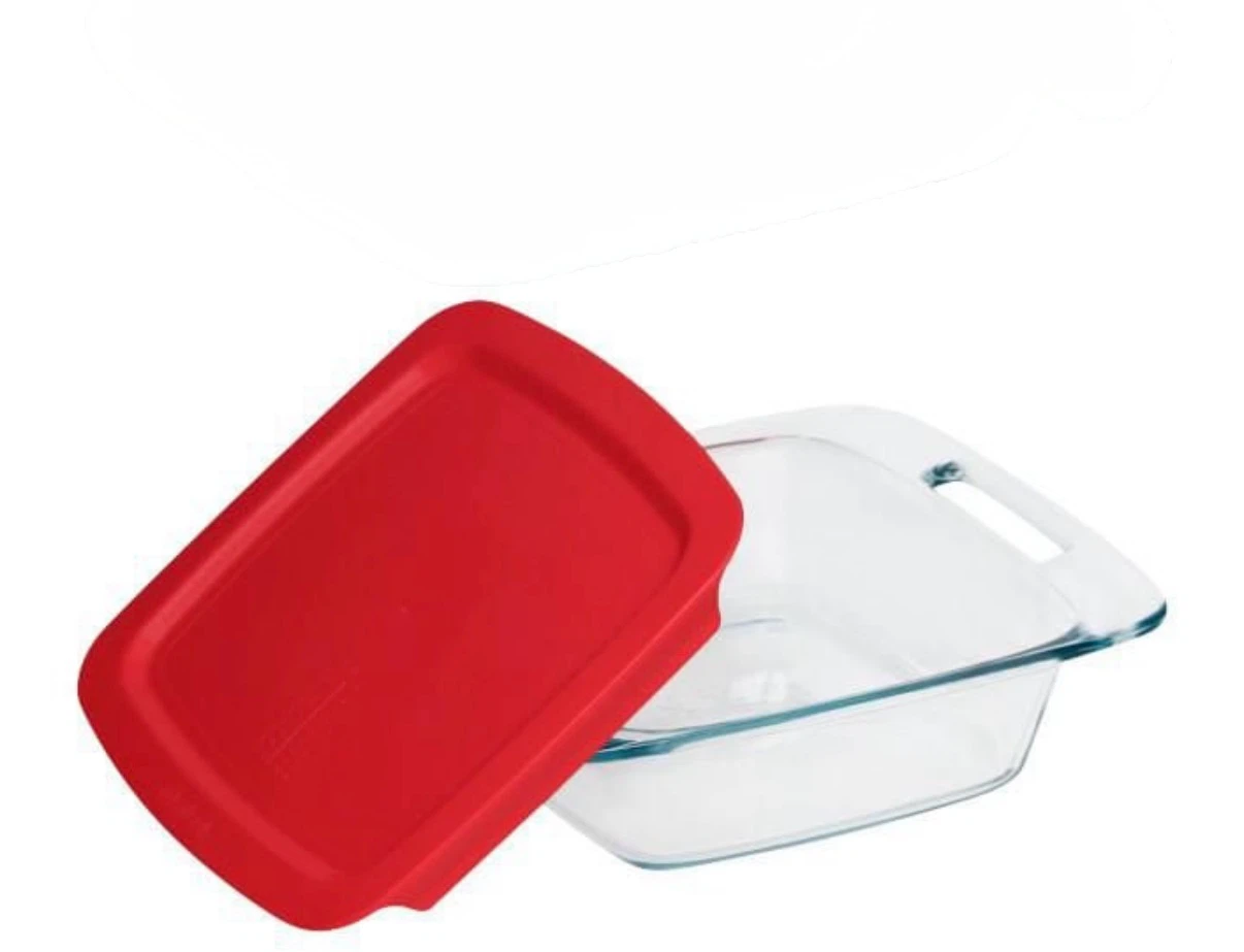 Pyrex Bake It Glass Baking Dish with Red Lid