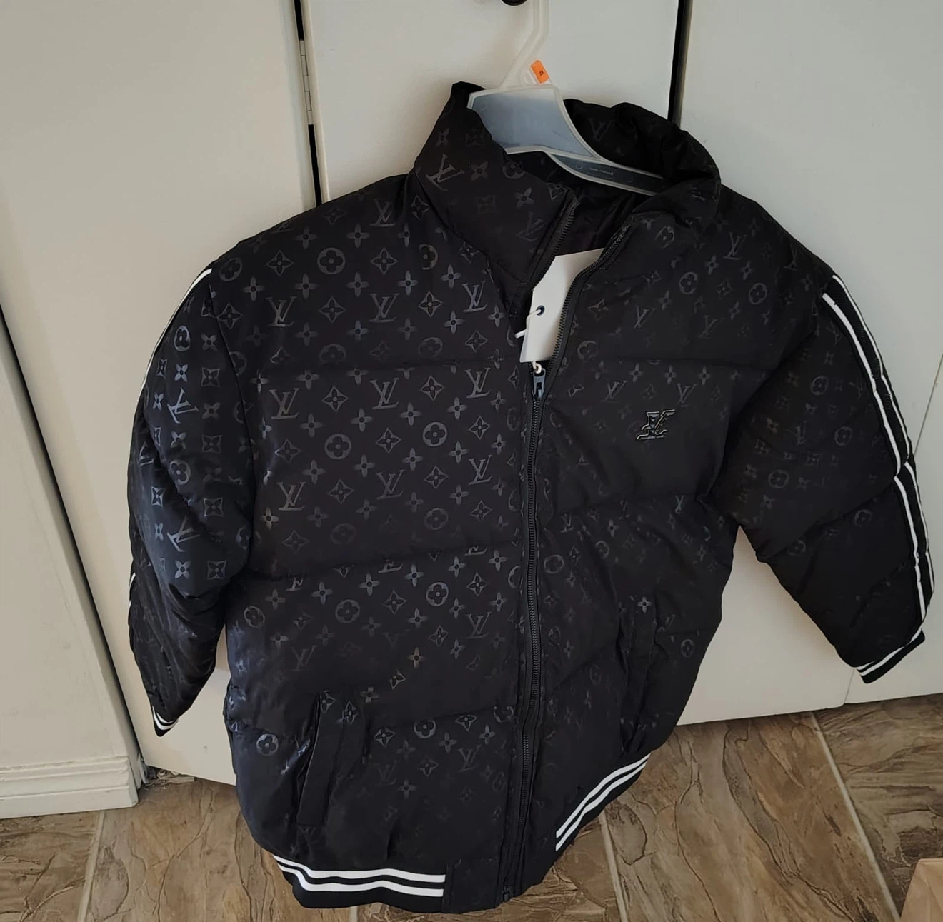 Black Louis Vuitton Monogram Puffer Jacket