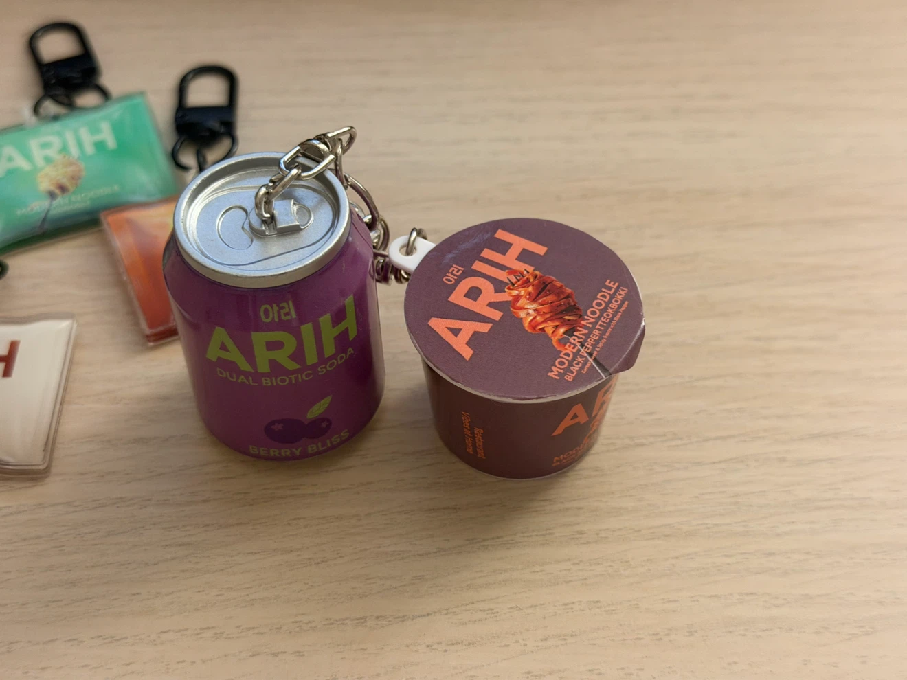 BTS ARIH Modern Noodle & Soda Keychains