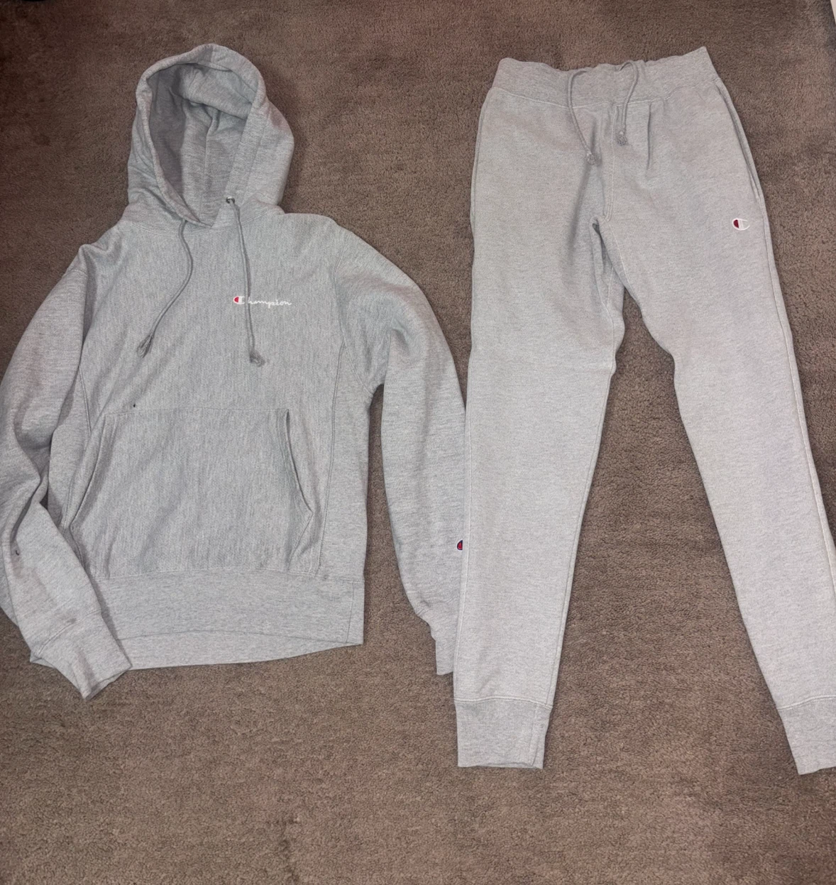 Champion Grey Hoodie and Sweatpants Set