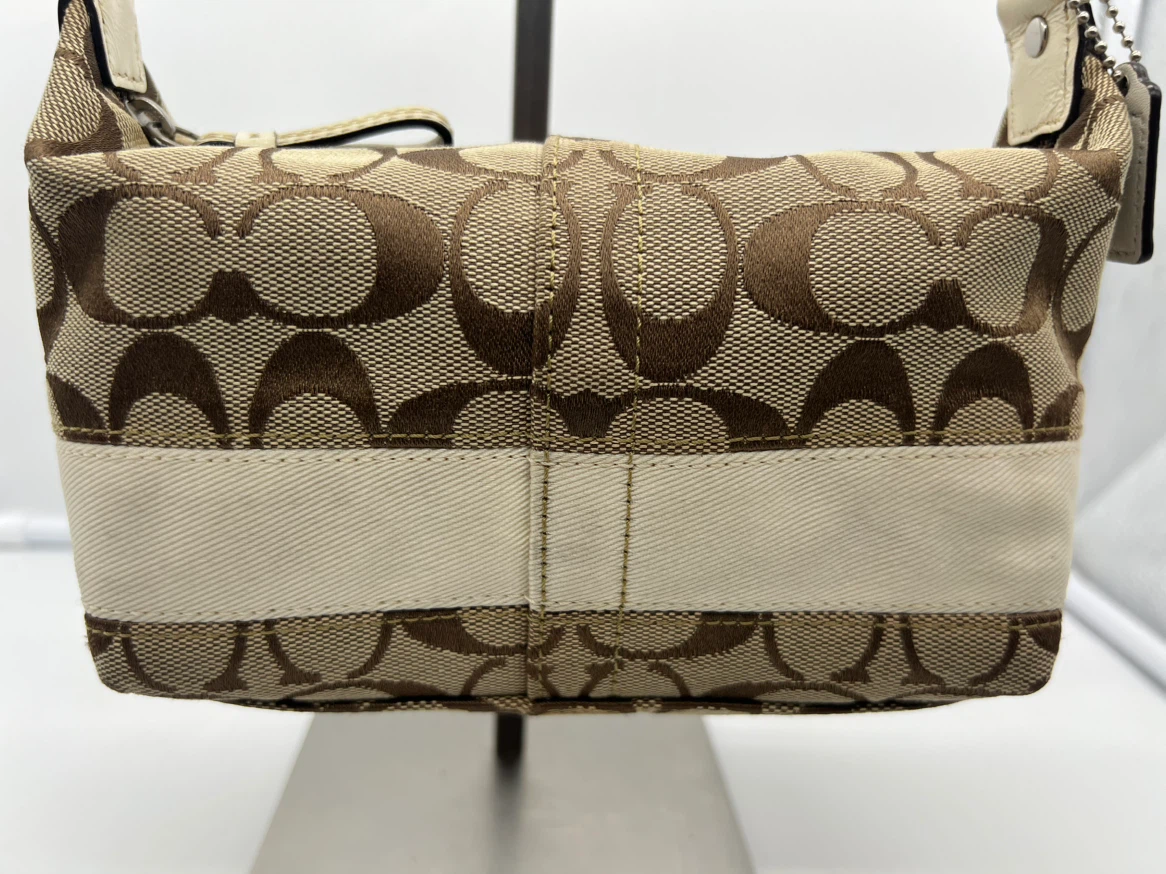 COACH F40024 Y2K Hamptons Demi Sig Stripe Canvas Mini Hobo Pouch - photo 2
