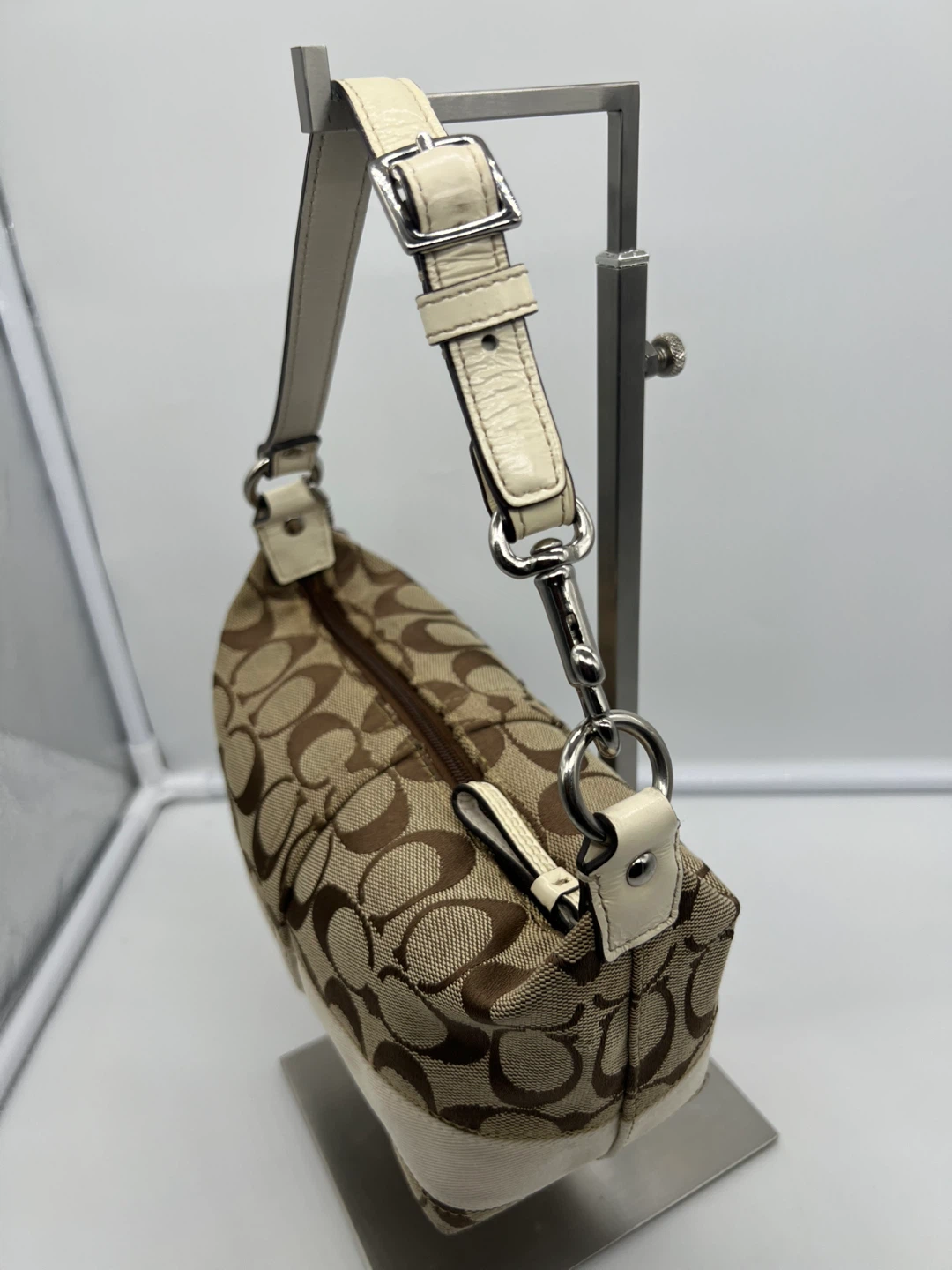 COACH F40024 Y2K Hamptons Demi Sig Stripe Canvas Mini Hobo Pouch - photo 5