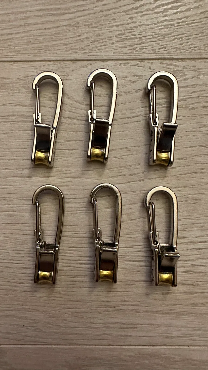 Set of 6 Silver Curtain Clips