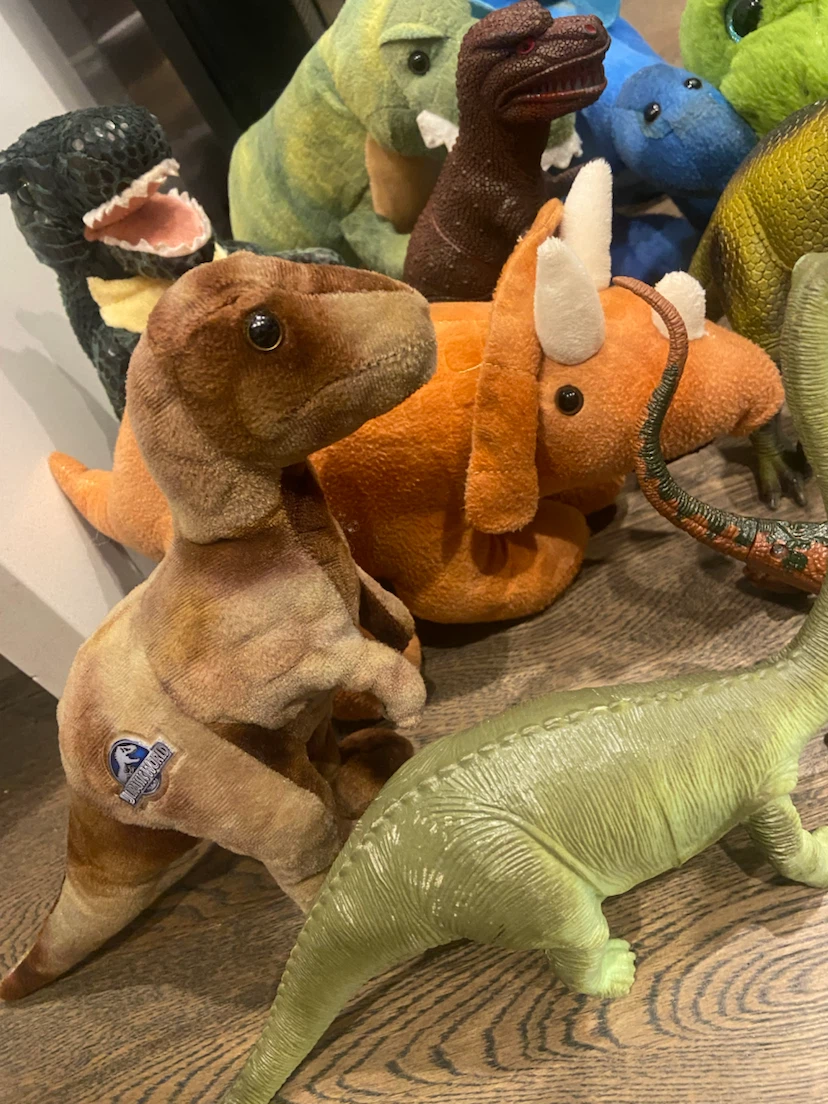 Mixed Lot of Dinosaur Plush and Plastic Toys - photo 2