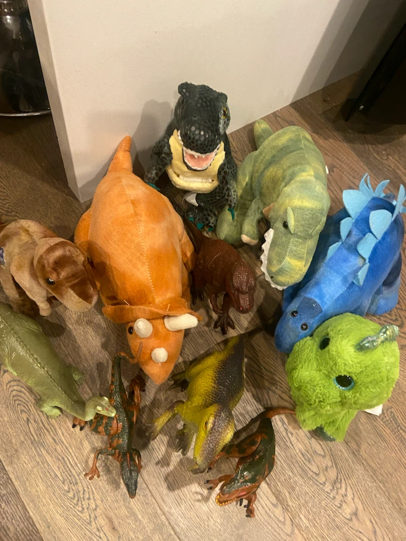 Mixed Lot of Dinosaur Plush and Plastic Toys - photo 4