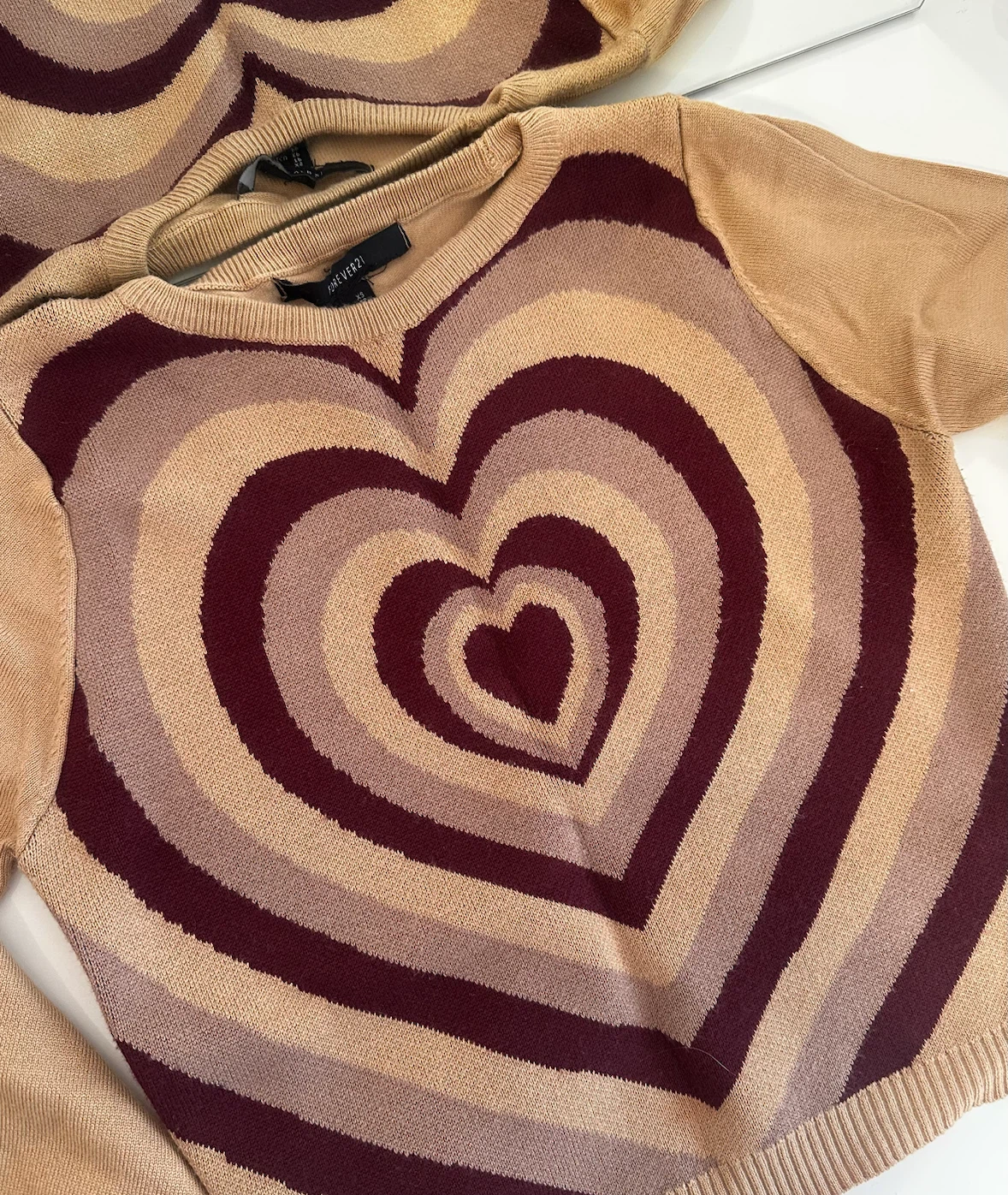 Forever 21 Heart Pattern Sweater
