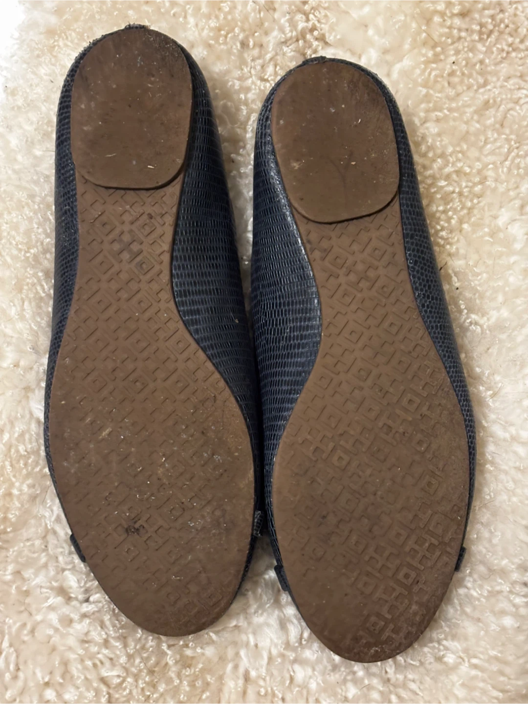 Tory Burch Navy Lizard Print Ballet Flats - photo 2