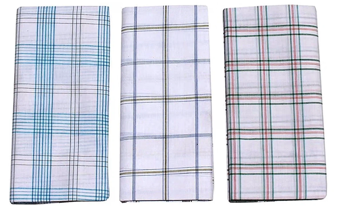 Set of 3 Plaid Lungis